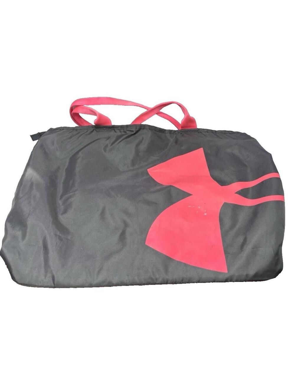 Under Armour Large Tote Bag in Gray & Pink – Gym, Travel, Shoulder Carry All,GUC